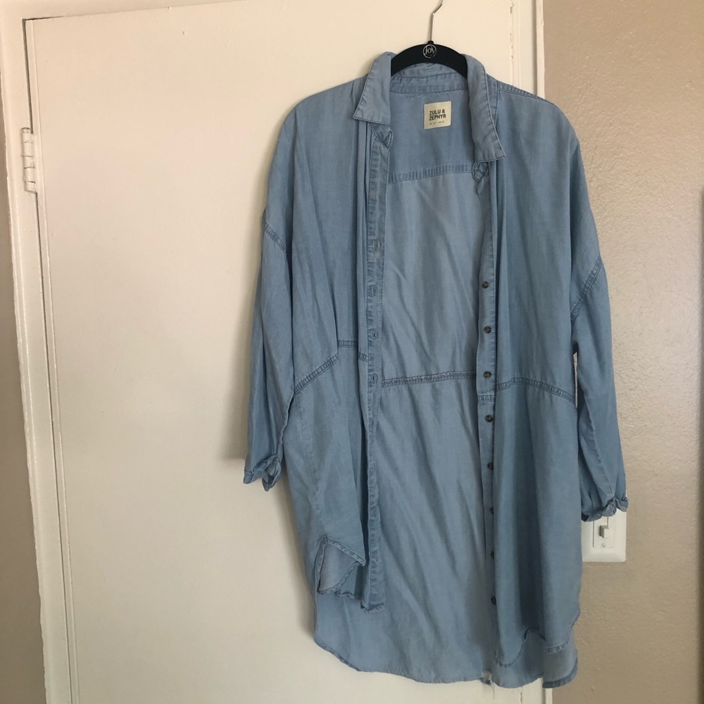 Zulu & Zephyr Blue Button Up Shirt